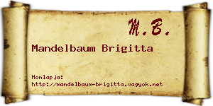 Mandelbaum Brigitta névjegykártya