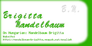 brigitta mandelbaum business card